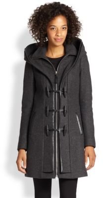 Mackage Search Results, Leather-Trim Toggle Coat