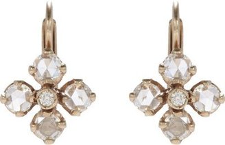 Anaconda Diamond & White Gold "Quadrifoglio" Drop Earrings