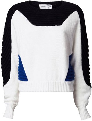 Ground Zero multi-knit design sweater