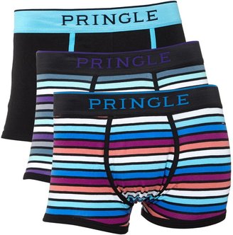 Pringle Men's 3 pack bright stripe trunks