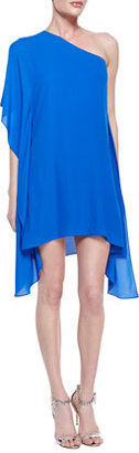 BCBGMAXAZRIA Alana One-Shoulder Side-Drape Dress
