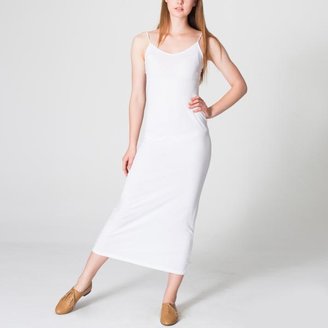 American Apparel Women's White Long Tank Dress