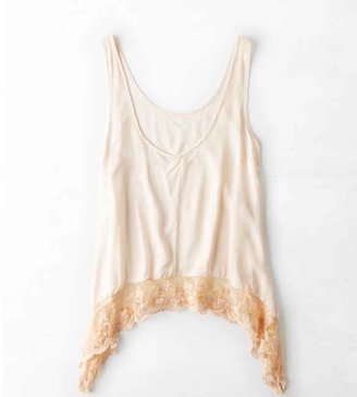 American Eagle Don't Ask Why Lace Hem Tank