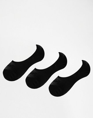 Pringle Invisible Trainer Socks In 3 Pack - Black