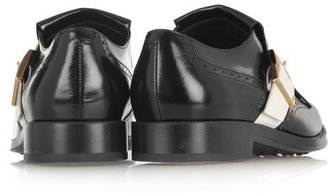 Tod's Two-tone glossed-leather loafers