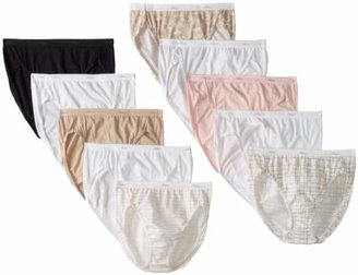 Hanes Women's Cotton Hi Cut Panty (Pack of 10)