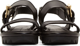 Giuseppe Zanotti Black Leather Slingback Elma Sandals
