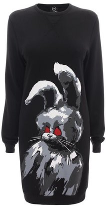 McQ Angry Bunny Sweatshirt Dress