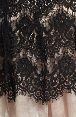 Betsy & Adam Short Sleeve Lace Fit & Flare Dress