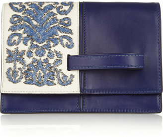 Valentino Dual beaded leather clutch