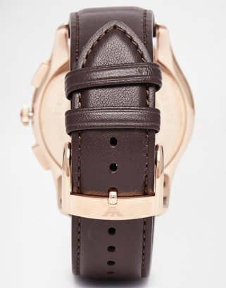 Emporio Armani Leather Strap Watch AR1701
