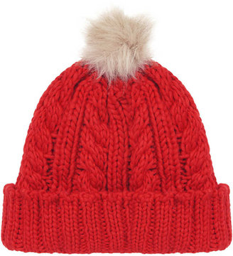 Topshop SNO Fur Bobble Beanie Hat