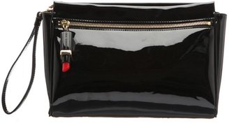 Lulu Guinness Shiny Katie Black Patent Women's Clutch Bag
