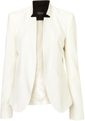 Topshop Contrast Facing Fitted Blazer