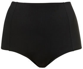 Topshop Womens Black High Waisted Bikini Pants - Black