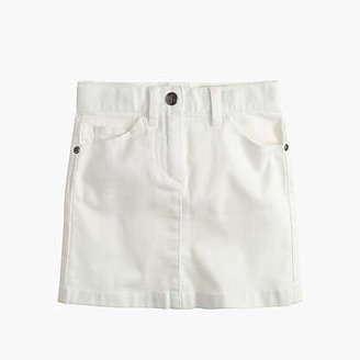 J.Crew Girls' white denim mini skirt