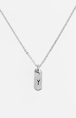 Nashelle Sterling Silver Initial Mini Bar Necklace