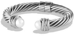 David Yurman Crossover Bracelet with Pearls and Diamonds