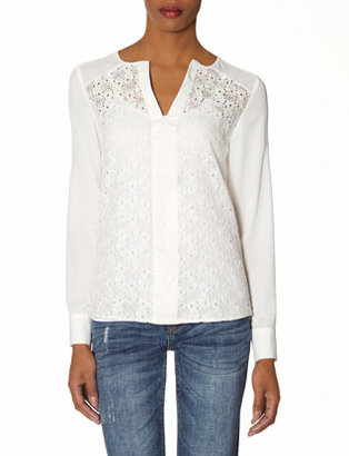The Limited Outback Red® Lace Front Layering Blouse