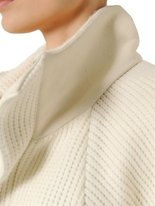 Barbara Bui Wool Rib Knit Coat