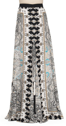 Etro Printed Double-Vent Maxi Skirt