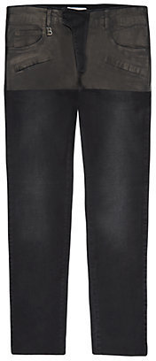 Balmain Pierre Slim-Fit Bonded Leather Jeans
