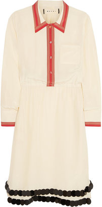 Marni Paillette-embellished silk shirt dress
