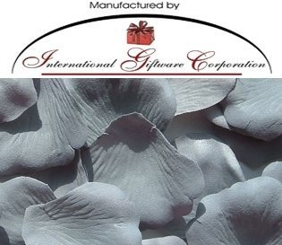 200 Silk Rose Petals Wedding Favors - Solid Colors - Grey