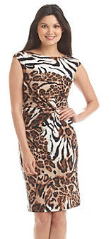 Chaus Knot Front Animal Dress