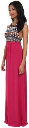 T-Bags 2073 Tbags Los Angeles Scuba Tank Maxi Dress with X Back Detail