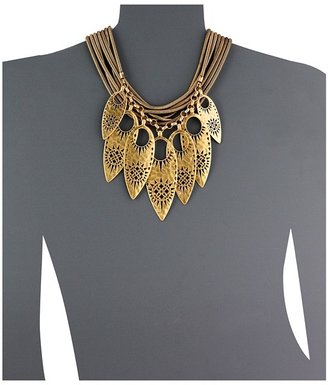 Lucky Brand Leaf Statement Necklace