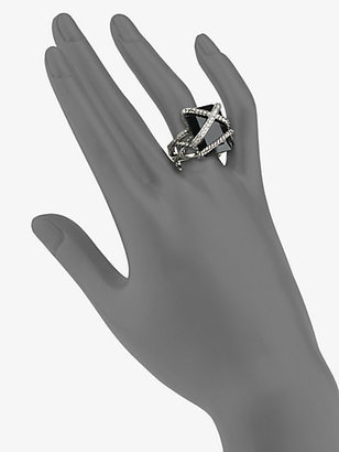 David Yurman Diamond Accented Black Onyx Sterling Silver Ring