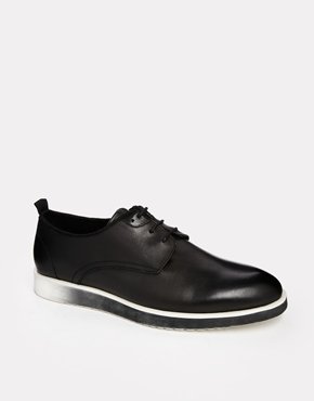 ASOS Derby Shoes in Leather - Black