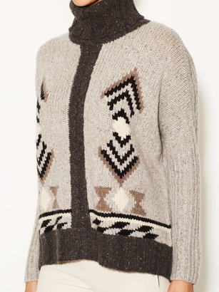Autumn Cashmere Cashmere Hand Knit Southwest Sweater