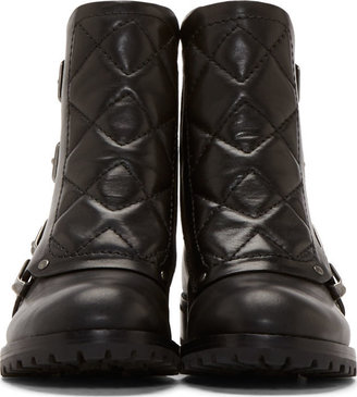 Marc by Marc Jacobs Black Leather Easy Rider Ankle Boots