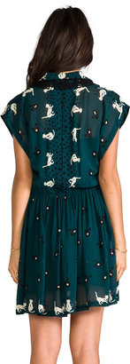 Anna Sui Cat and Birdcage Dress