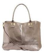 Dorothy Perkins Womens Metallic soft tote shopper bag- Silver