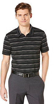Perry Ellis Men's Stripe Open Collar Polo Shirt