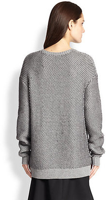 McQ Sequined Chunky-Knit Wool Sweater