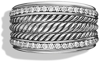 David Yurman Wheaton Band Ring with Diamonds