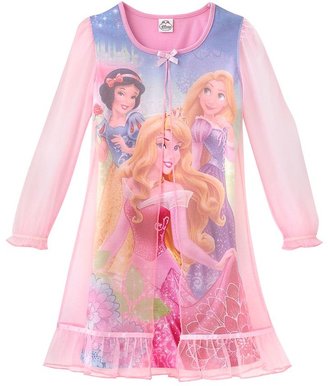 Disney princess sheer overlay nightgown - girls