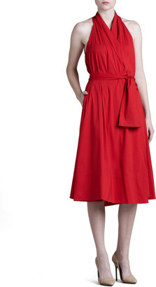 Donna Karan Stretch-Cotton Wrap Dress