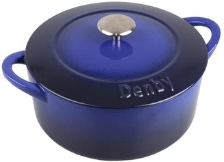 Denby Imperial Blue Cast Iron 24 cm Round Casserole Dish