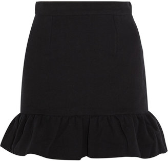 Mother of Pearl Ruffled cotton-jersey mini skirt