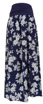 New Look Maternity Navy Floral Print Overbump Maxi Skirt