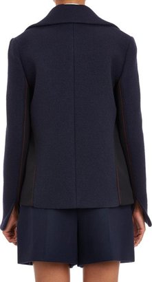 Paco Rabanne Cropped Peacoat-Blue