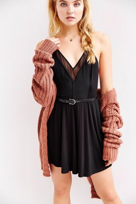 Urban Outfitters COPE Knit-Mix Skinny Racerback Fit + Flare Dress