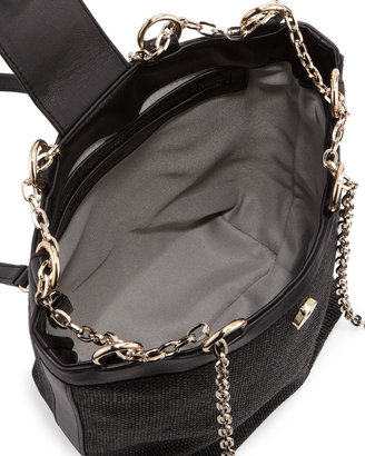 Gianfranco Ferre GF Woven Chain-Strap Shoulder Bag, Black