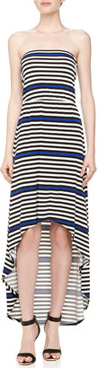 Laundry by Shelli Segal Striped Strapless Maxi Dress, Blue Beret