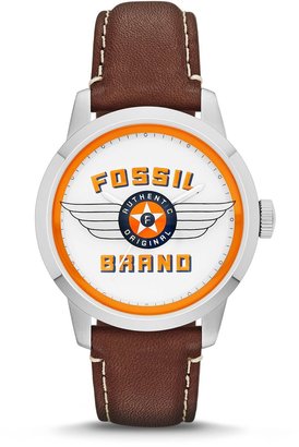 Fossil Fs4896 townsman gents brown leather watch